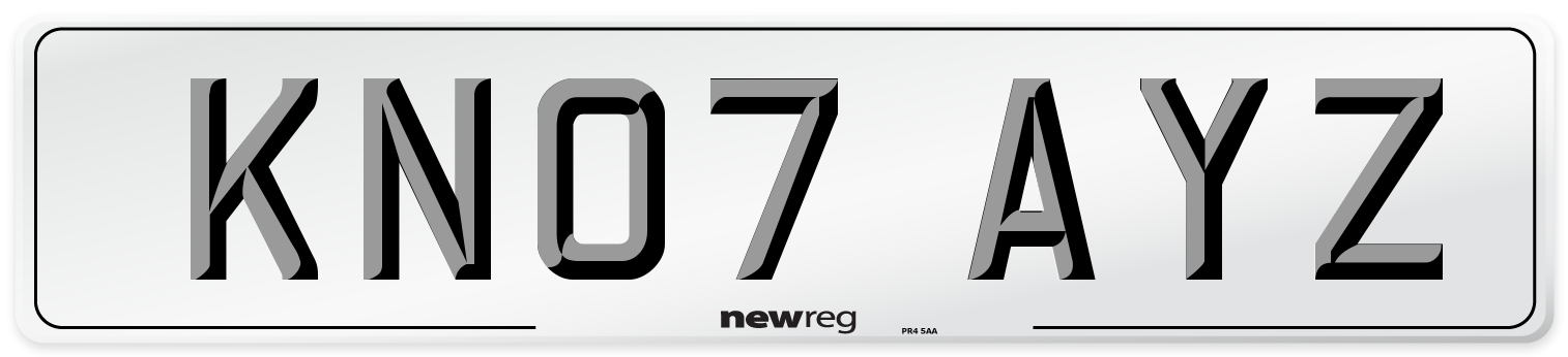KN07 AYZ Number Plate from New Reg